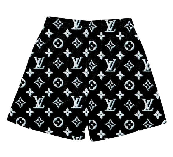 BLACK x WHITE MONO MESH SHORTS