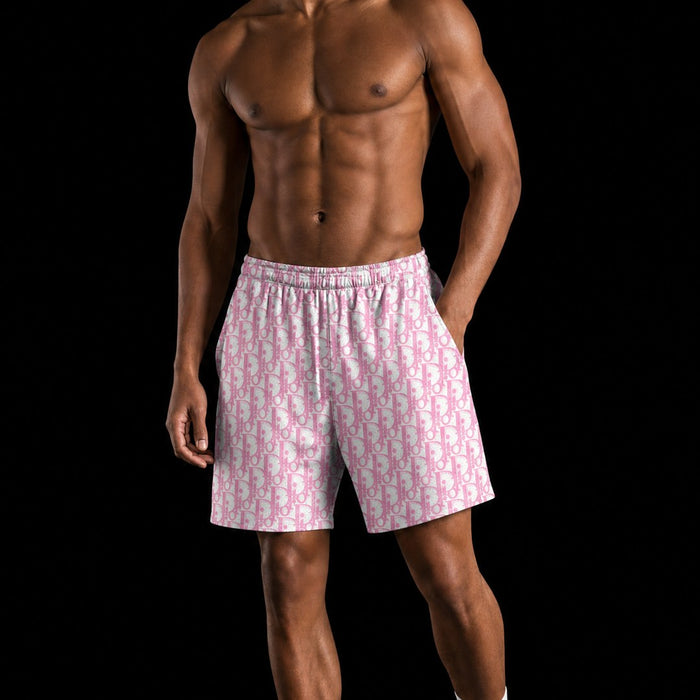 PINK DECO MESH SHORTS