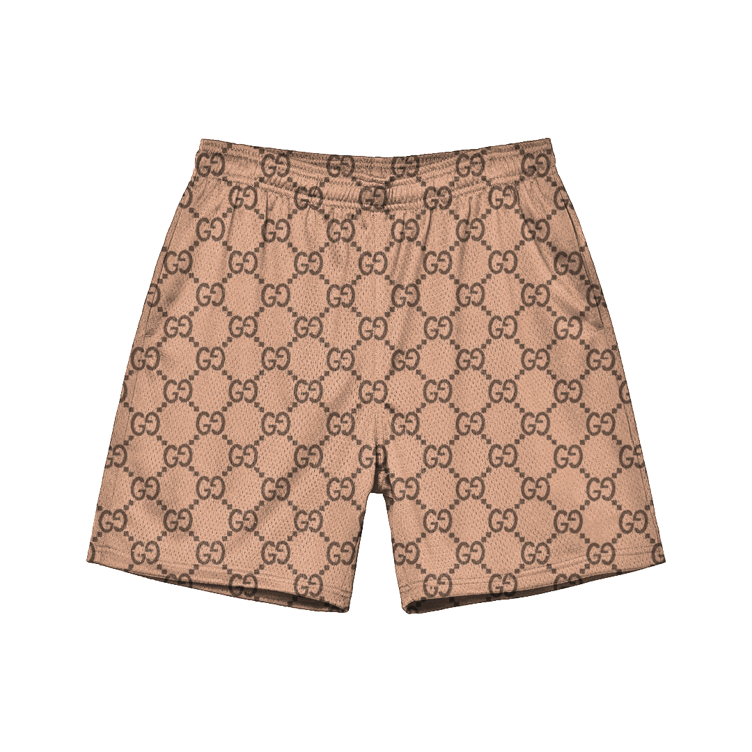 BROWN LINK MESH SHORTS