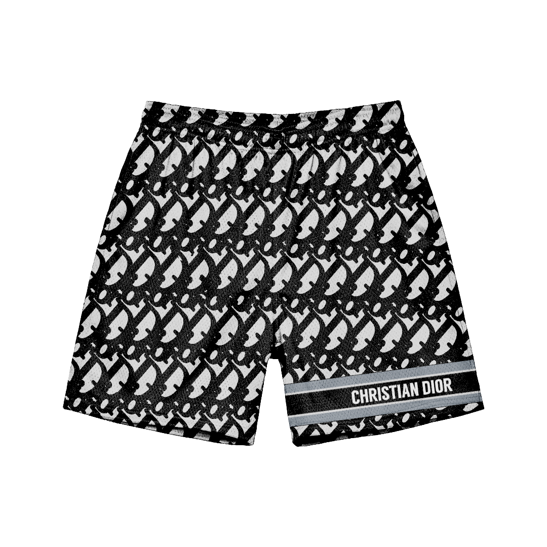 LETTERED X DECO MESH SHORTS