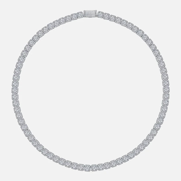 Moissanite Square Rock Chain