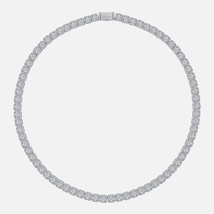 Moissanite Square Rock Chain