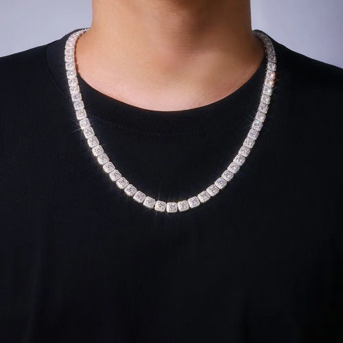 Moissanite Square Rock Chain