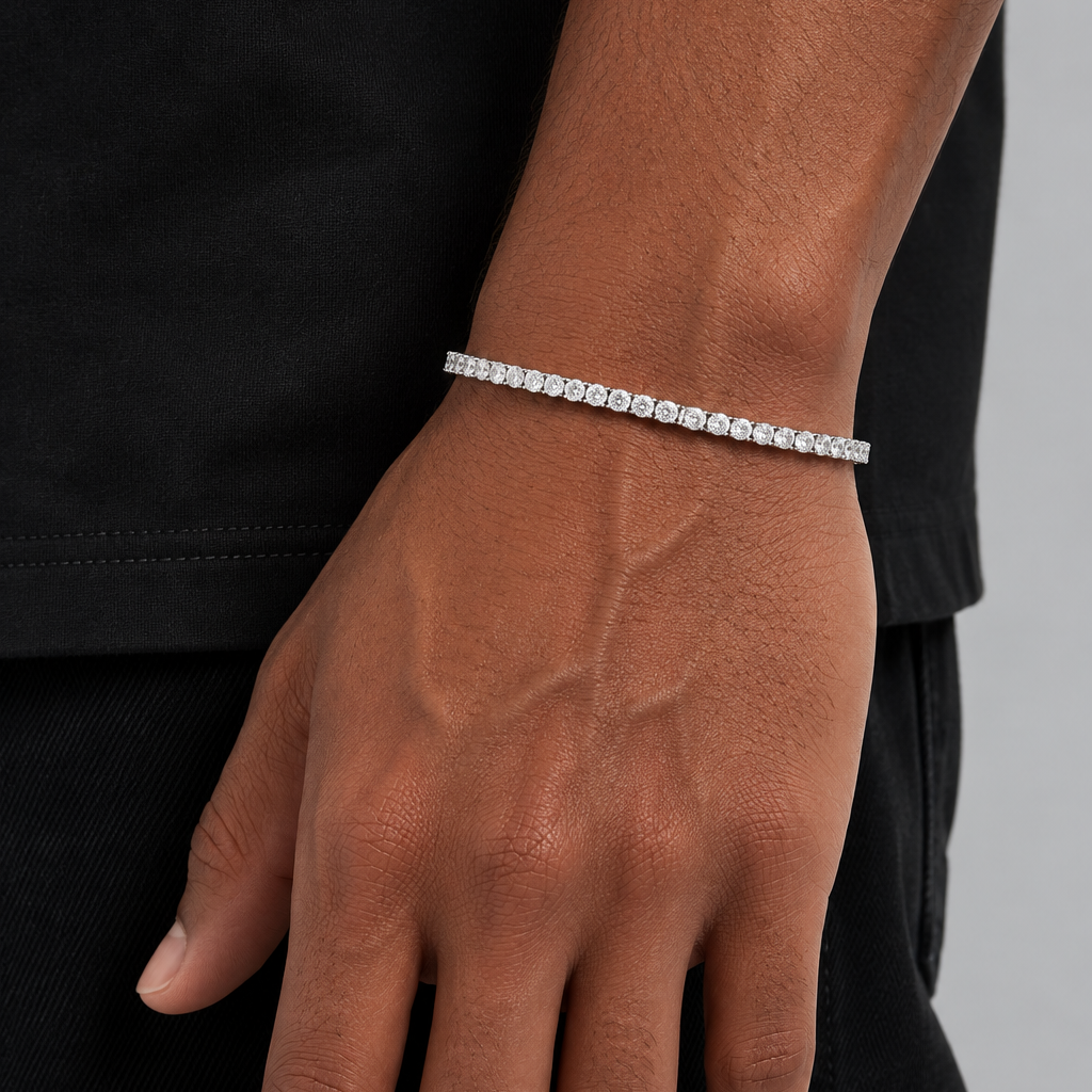 Moissanite 4MM Tennis Bracelet — AURA SUPPLY