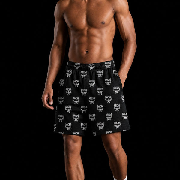 BLACK MM MESH SHORTS