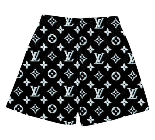 BLACK x WHITE MONO MESH SHORTS