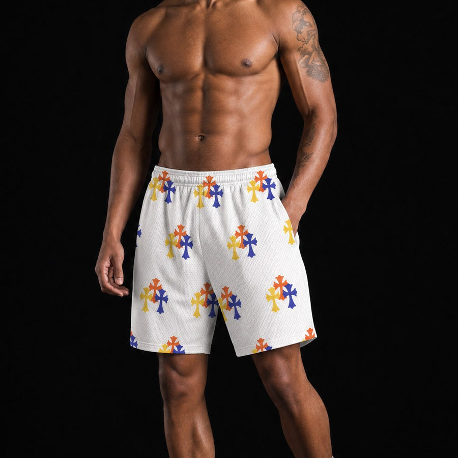 COLORED CREST MESH SHORTS