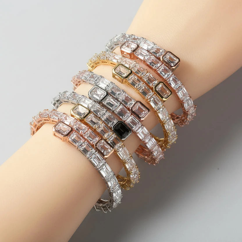 Emerald Cut Bangle — AURA SUPPLY