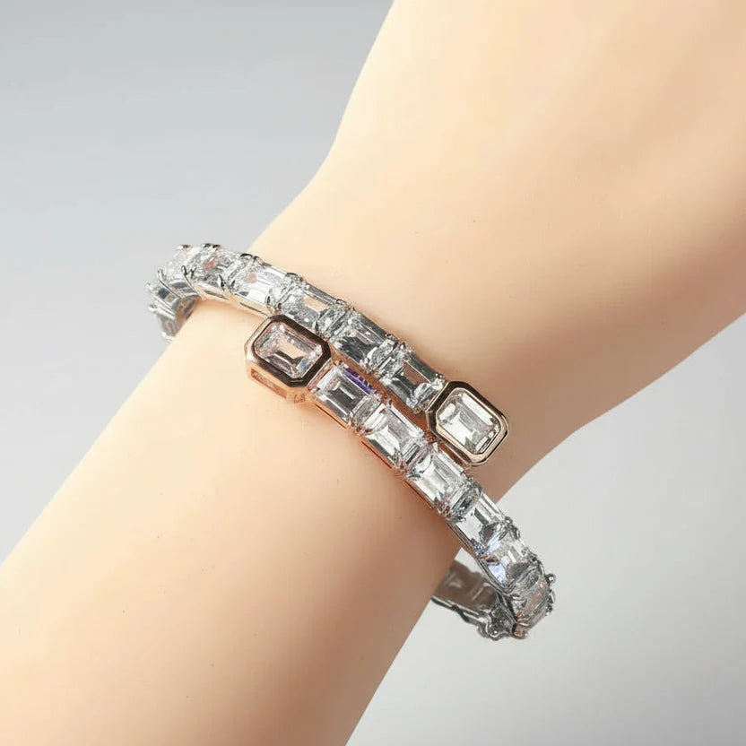 Emerald Cut Bangle — AURA SUPPLY