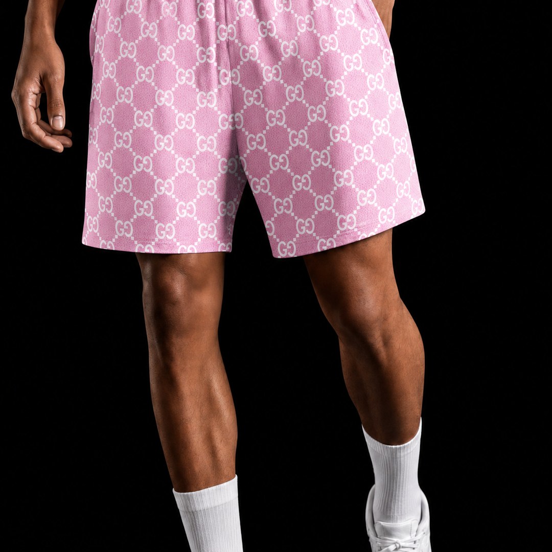 PINK G MESH SHORTS