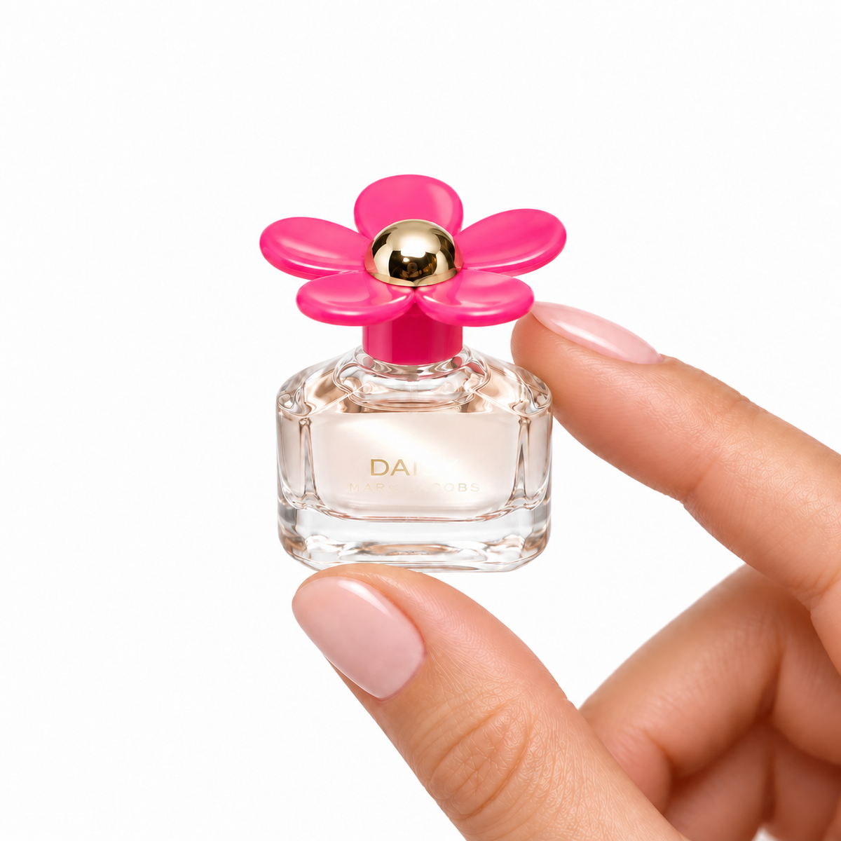 Berry Whim 4ml miniature held between fingertips on white