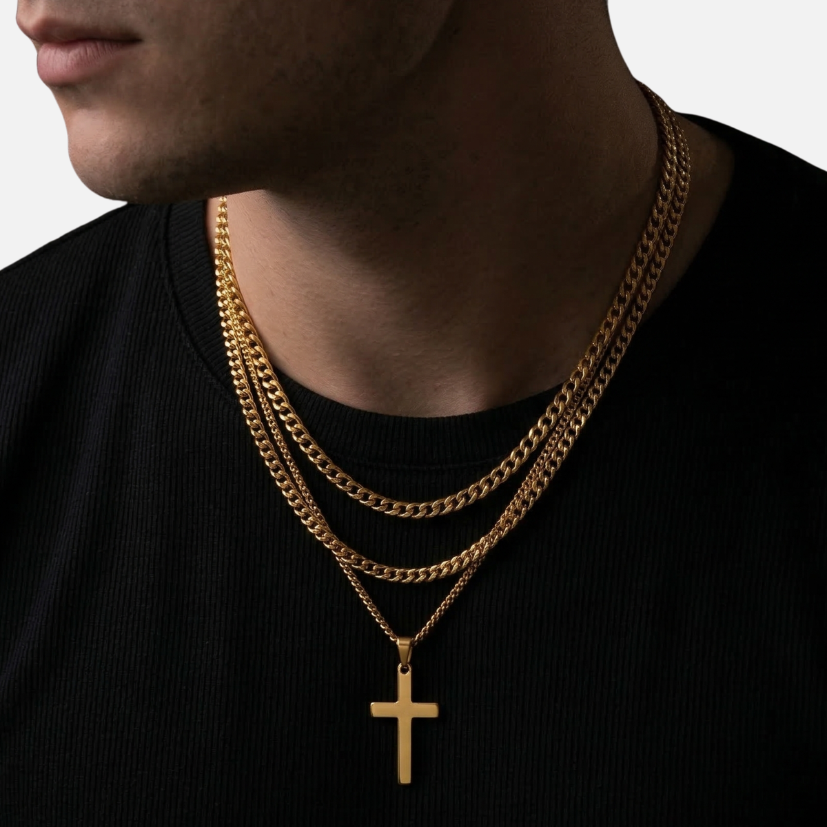 Cross X Cuban Chain — AURA SUPPLY
