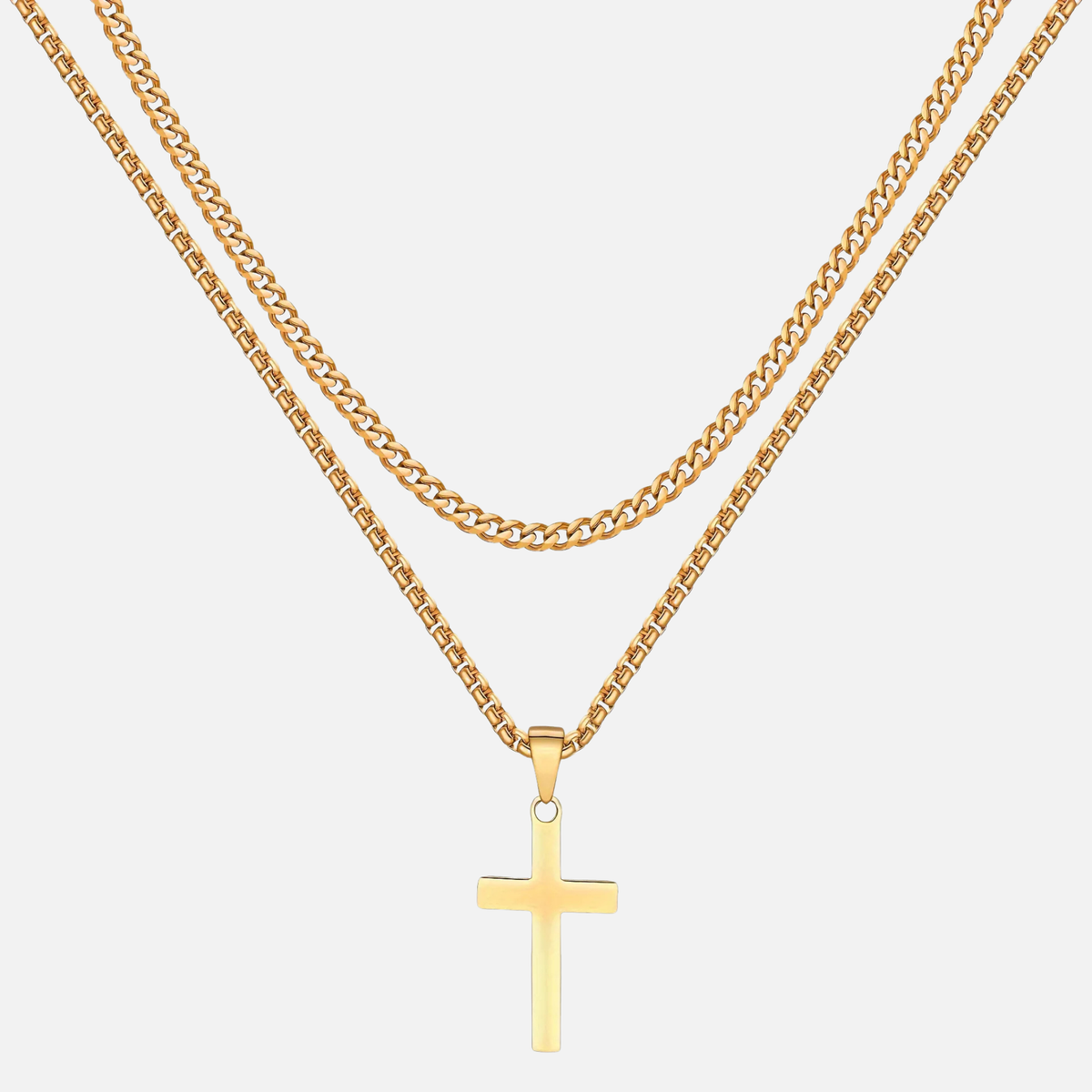 Cross X Cuban Chain — AURA SUPPLY
