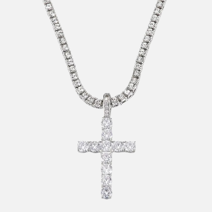 Iced Cross Pendant Chain