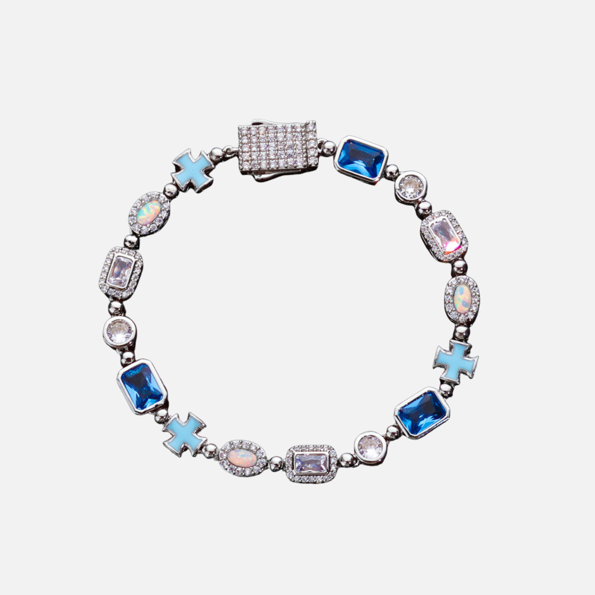 Cross & Opal Bracelet — AURA SUPPLY
