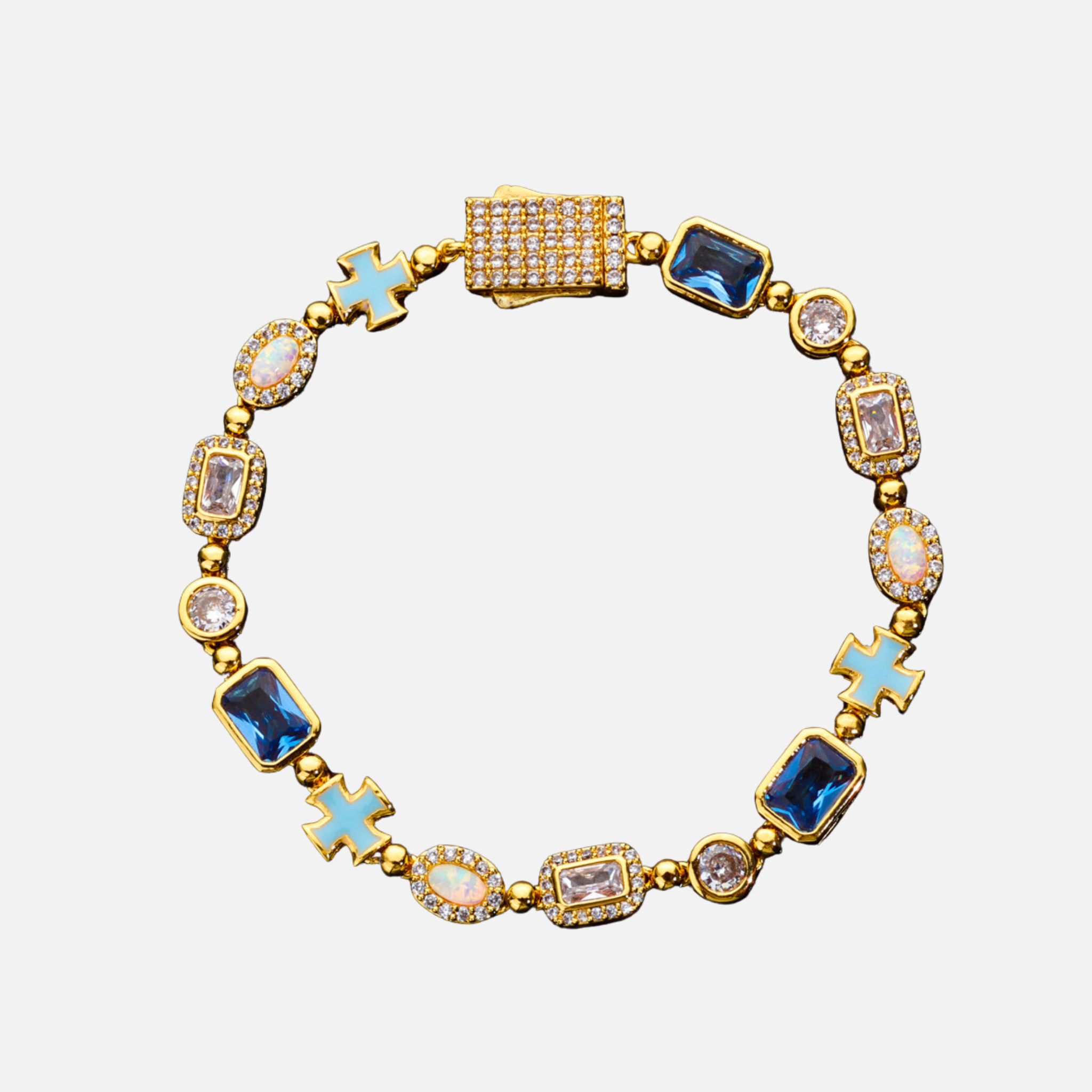 Cross & Opal Bracelet — AURA SUPPLY