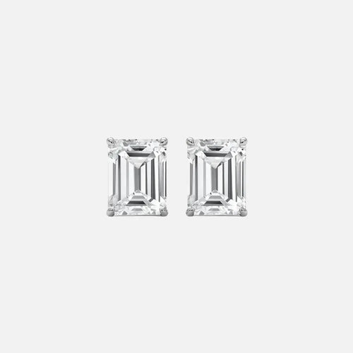 Moissanite Baguette Stud Earrings