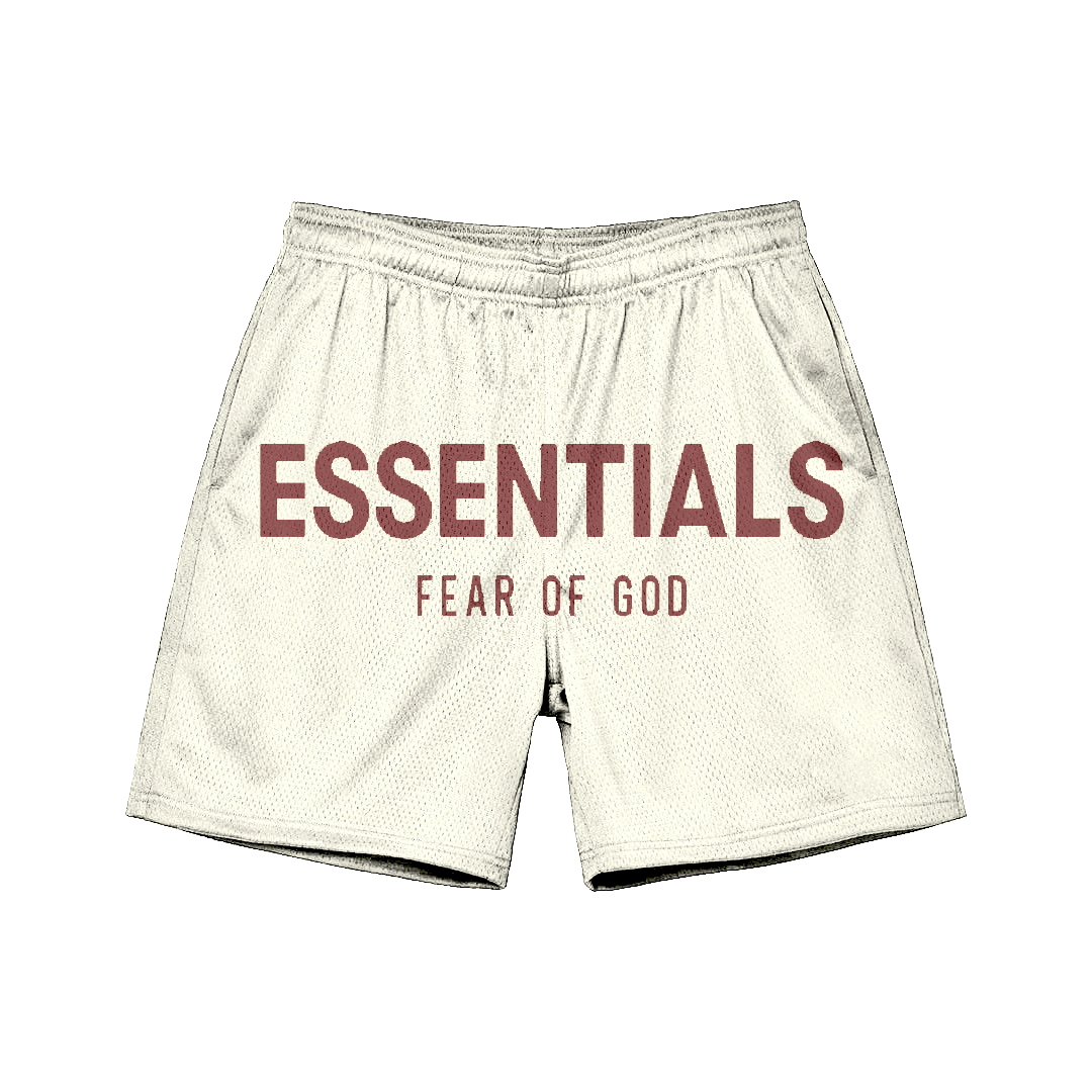 CREAM BASIC MESH SHORTS
