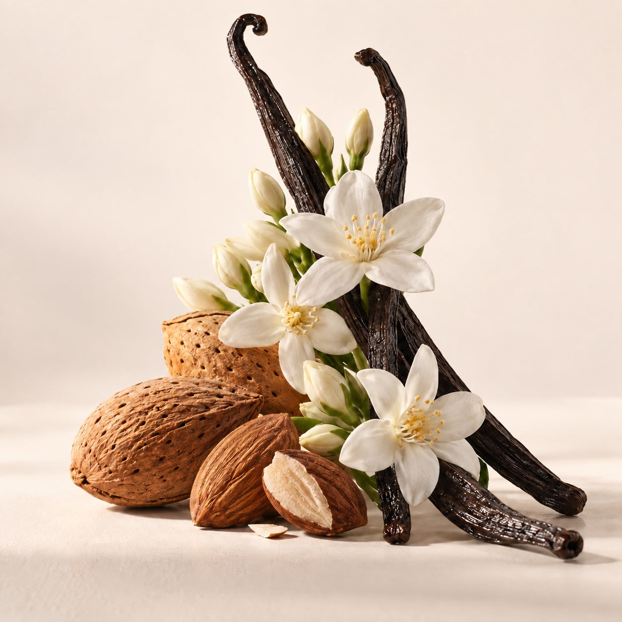 Almond Reverie — an artistic still life inspired by its signature scent notes